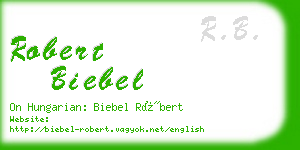 robert biebel business card